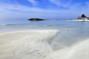 Looks inviting, doesn’t it? So where is it? Nissi Beach in Cyprus!