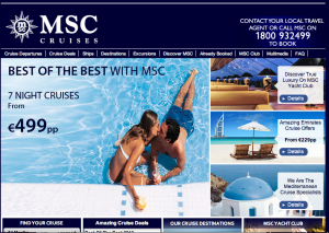 MSC Cruises Website