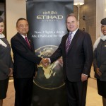 Etihad Airways President and Chief Executive Officer, Mr James Hogan, with the Chief Executive of Bangkok Airways, Dr Prasert Prasarttong-Osoth