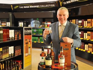 Niall MacCarthy launches Irish Whiskey Collection at the Loop,Cork Airport.
