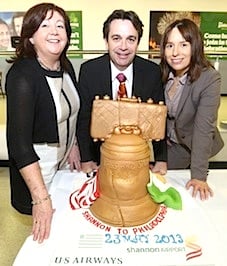 23 May – US Airways launches Shannon – Philadelphia with the award-winning Liberty Bell cake