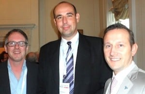 Petr Kubera, Deputy Head of Mission, Czech Republic Embassy in Ireland (centre), with Ben Greene, Arrow Tours, and John McKibben, Travel Cube