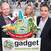Ciaran Mulligan, Gadgetinsurance.com; Marion Egan, Vodafone Ireland; and Ian Kennedy, Gadgetinsurance.com