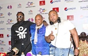 Will.I.am, Quincy Jones and Timbaland at Dubai Music Week in September