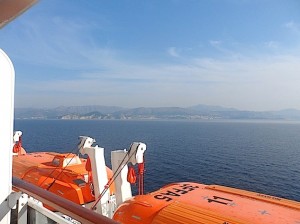Croatian coastline as MSC Divina sails into Dubrovnik