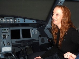 Denise Reid of Roscrea Travel pilots an A320