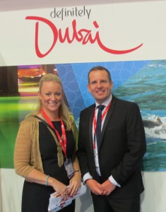Looking very happy at WTM with the increase in Irish visitors were Ingrid Aagesenand Ian Scott.