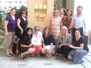 Irish travel agents enjoying a fam trip with Dubai Tourism in 2013