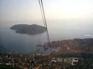 View from the cable car over Dubrovnik