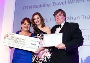Stella Grant, O’Hanrahan Travel, Monaghan Town (centre), winner of the ITTN Budding Travel Writer of the Year Award, received her cheque for €1,000.00 from Cathy Burke, General Manager, Travel Counsellors Ireland, and her certificate from Neil Steedman, News & Features Editor, Irish Travel Trade News