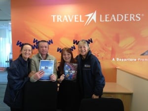 The RCI team of Jenny Rafter-,and Jennifer Callister bring the "WOW" to Alain Mcara and Sandra Smith of Travel Advisors