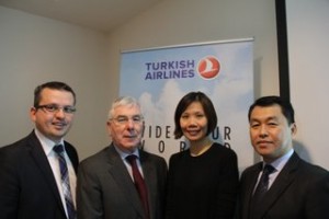 Murat Balandi, Turkish Airlines,Ron Bolger ,Consul General-Singapore,Jaisey Yip,Changi Airport,and Shahron Shahar, Turkish Airlines,Singapore.