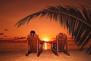 Romantic sunset on Denis Island (photo courtesy of Gerard Larose, Seychelles Tourism Board)