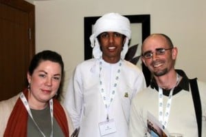 Alison O'Connell and Jeremy Marie from Orient Travel meet Basim Al Mamari from Oma.
