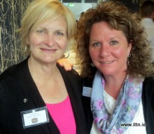 Lisa Tremblay Burns from Livingston County Tourism and Sue Schmidt form Finger Lakes Visitors Connection met the the trade in Dublin.