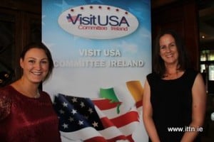 the Visit USA team of Clodagh  Oxley and Ciara xxxxxxx at the Cork roadshow in Hayfield Manor hotel.