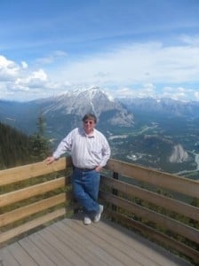 ITTN’s Neil Steedman at the summit of Sulphur Mountain in Banff