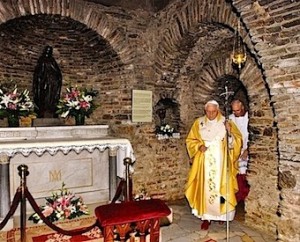 Pope Benedict at the House of the Virgin Mary, Ephesus, Turkey