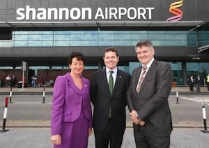 Rose Hynes, Chairman, Shannon Group; Paschal Donohoe TD, Minister for Transport, Tourism and Sport; and Neil Pakey, Chief Executive, Shannon Group