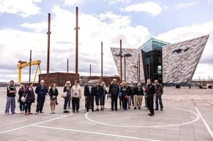 Visitors experience Titanic Belfast’s Discovery Tour during August, when more than 100,000 visited the attraction