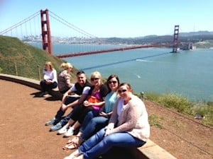 Fam trip participants finally get to see the Golden Gate Bridge without the fog