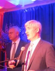 Martin Skelly , President of the ITAA thanks British Airways.