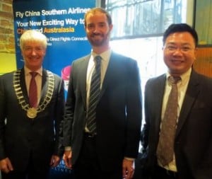 Martin Skelly,President ITAA,Nicholas Newman and Lin Jian both with China Southern Airlines.