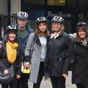 On yer bike with Jenny Twomey,gordan Pullen,Julia Vorobjova,Catherine Grennell-Whyte and Paula Dolan with FatTire Bike Tours.