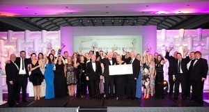 All the winners of Irish Travel Trade Awards 2014 celebrate on stage at the DoubleTree by Hilton Dublin – also the venue for next year’s ‘Oscars’ on Friday 27th November 2015
