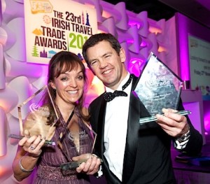 Tanya and Philip Airey celebrate in triplicate with Irish Travel Trade Awards for ‘Best Sun Tour Operator’, ‘Best Specialist Tour Operator’, and ‘Best Long Haul Tour Operator’