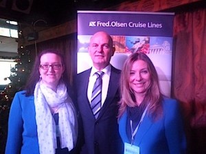 Eleanor Morton, Reservations Supervisor; Alan Lynch, Managing Director; and Celine Kenny, General Manager, Cruisescapes