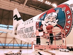 Finnair A321 Sharklet with Santa Claus logo