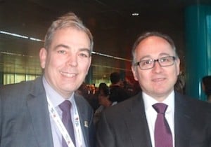Gonzalo Cebalos, Director, Spanish Tourism Office, with Luis Callego, Chief Executive, Iberia, at FITUR 2015