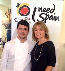 Miguel de la Fuente, Chef, InterContinental Madrid, with Sarah Slattery, Irish Travel Trade News