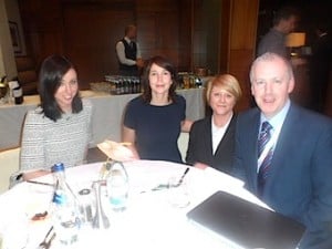 Travel Counsellors Nessa Hurley, Ciara MacConnell and Sharon Tiernan-Murphy with Ken Masterson, Malaysia Airlines