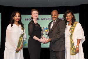 Tewolde Gebremariam the CEO receives the awrd