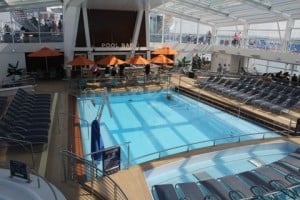 Just one of the pools onboard.