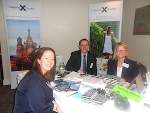 Rachael Higgins is a celebrity with Andrew Bolton and Lorraine Quinn, Celebrity Cruises