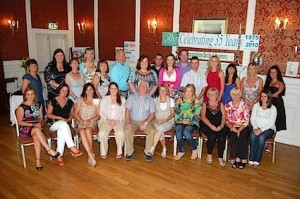Lee Travel staff celebrating 35 years in 2010