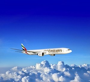 Emirates B777-300ER flies twice daily from Dublin to Dubai