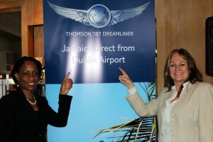 Antoinette Charles and Liz Fox from the Jamaica Tourist Board were at the Thomson launch.  