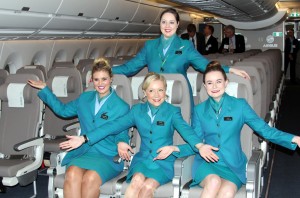 Looking forward to 2018 were these Aer Lingus cabin crew of Claire Teehan,Haleigh Davison,Lauren Cusack and at the back is Fiona Treacy.