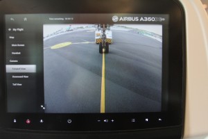 Forward camera view on the IFE screen on the A-350 XWB