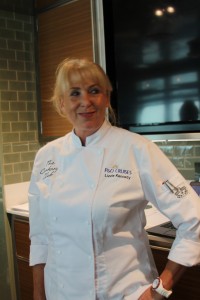 Irish born Lizzie Kennedy  runs the cookery school on-board.