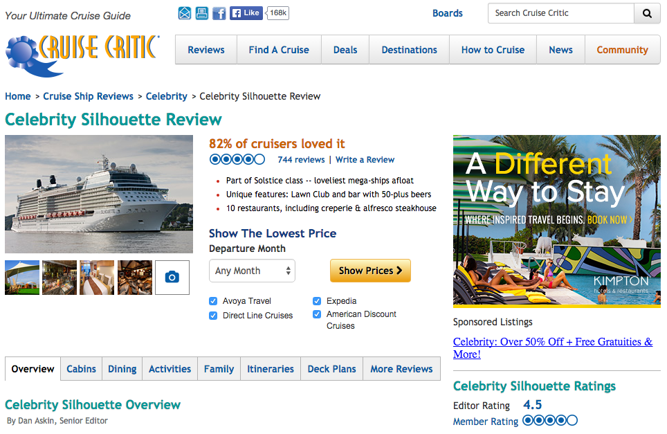 Top travel websites, cruise critic