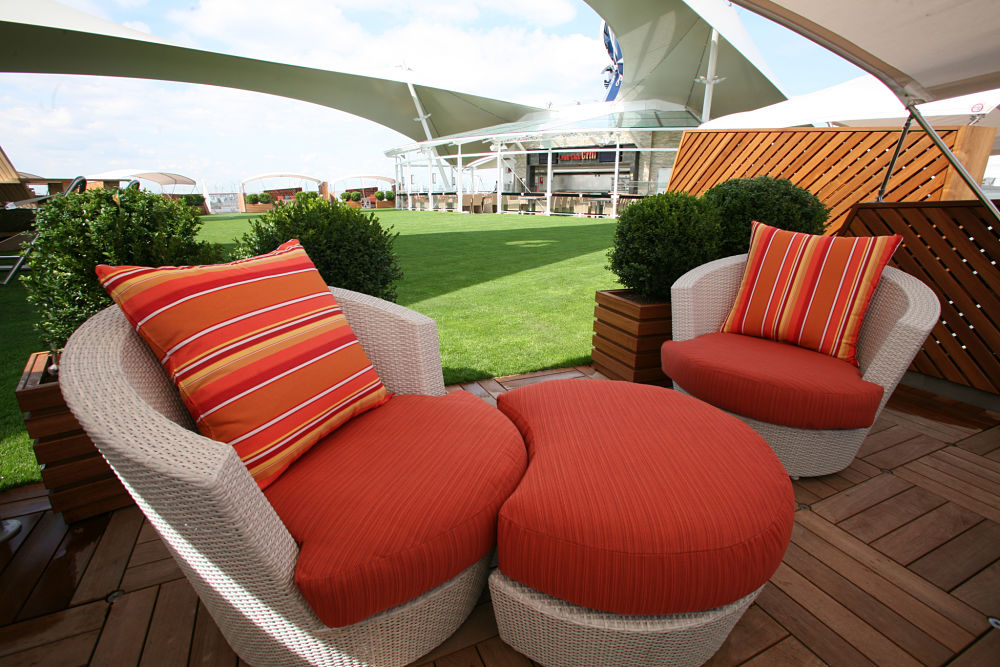 Inside a Cabana on the Lawn of Celebrity Silhouette. 