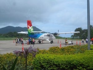 Air Seychelles operates a shuttle service between Mahé and Praslin