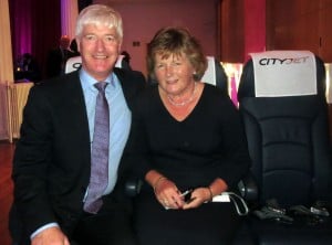 The President of the ITAA ,Martin Skelly and his wife Miriam were at the CityJet event.