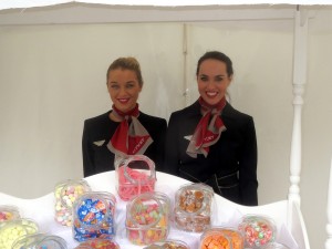 Emma Sweeney and Steph O'Connell from CityJet were in charge the sweets  etc. at the RDS.