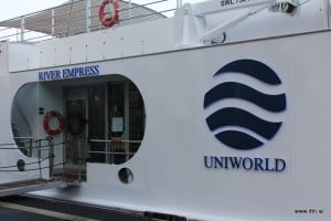 Uniworld had  one of theor smaller ships the River Empress on show at the convention.